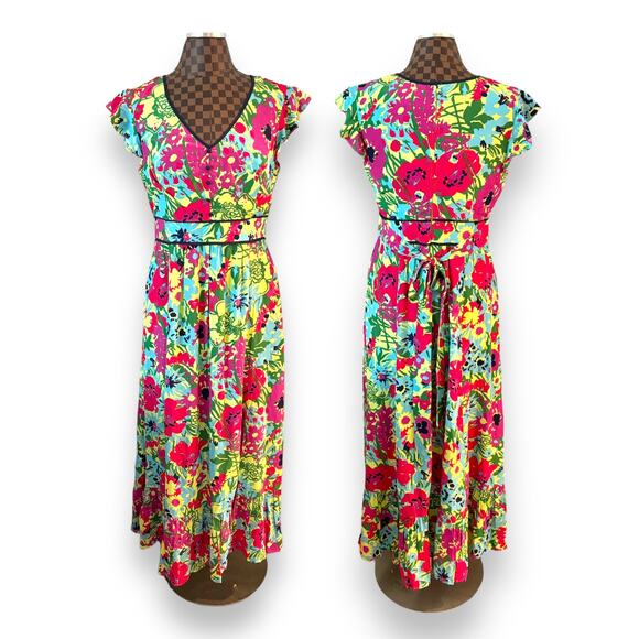 ModCloth Eyes On You Floral Maxi Dress Large NEW Coquette Romantic Fairycore - Picture 2 of 13